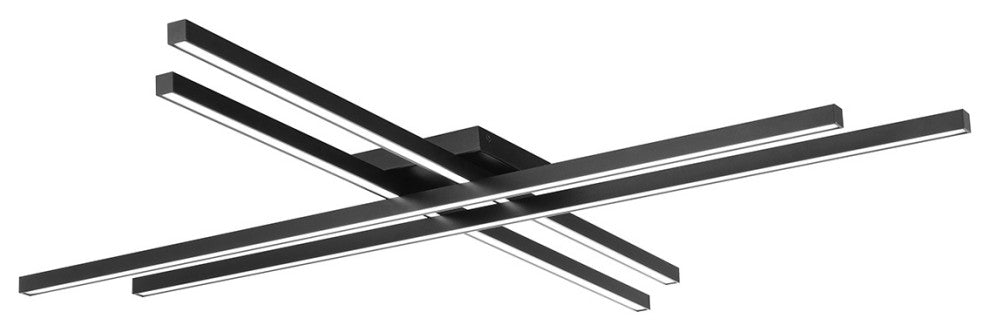 Parallax LED Flush Mount, Black