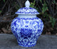 Style Blue and White Porcelain Helmet-shaped Temple Jar
