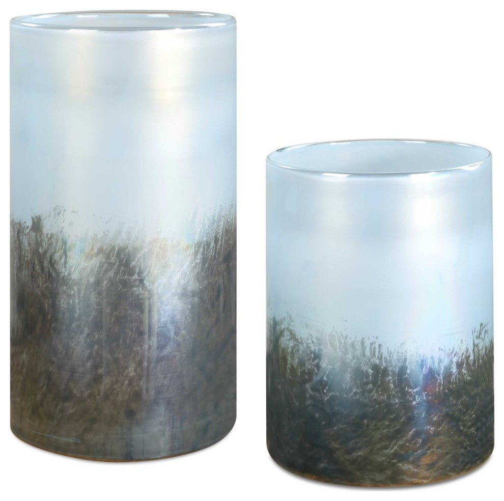 Uttermost Midnight Mist Cylindrical Vases Set of 2
