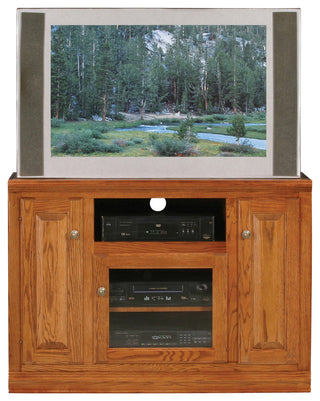 Classic Oak Thin 45.5" Tall TV Cart, Iron Ore Oak