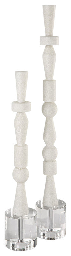 Uttermost Norte White Stone Sculptures, Set/2