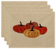 Paper Mache Pumpkins Geometric Print Placemat, Set of 4, Yellow