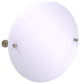 Carolina Crystal Frameless Round Tilt Mirror, Beveled Edge, Antique Brass