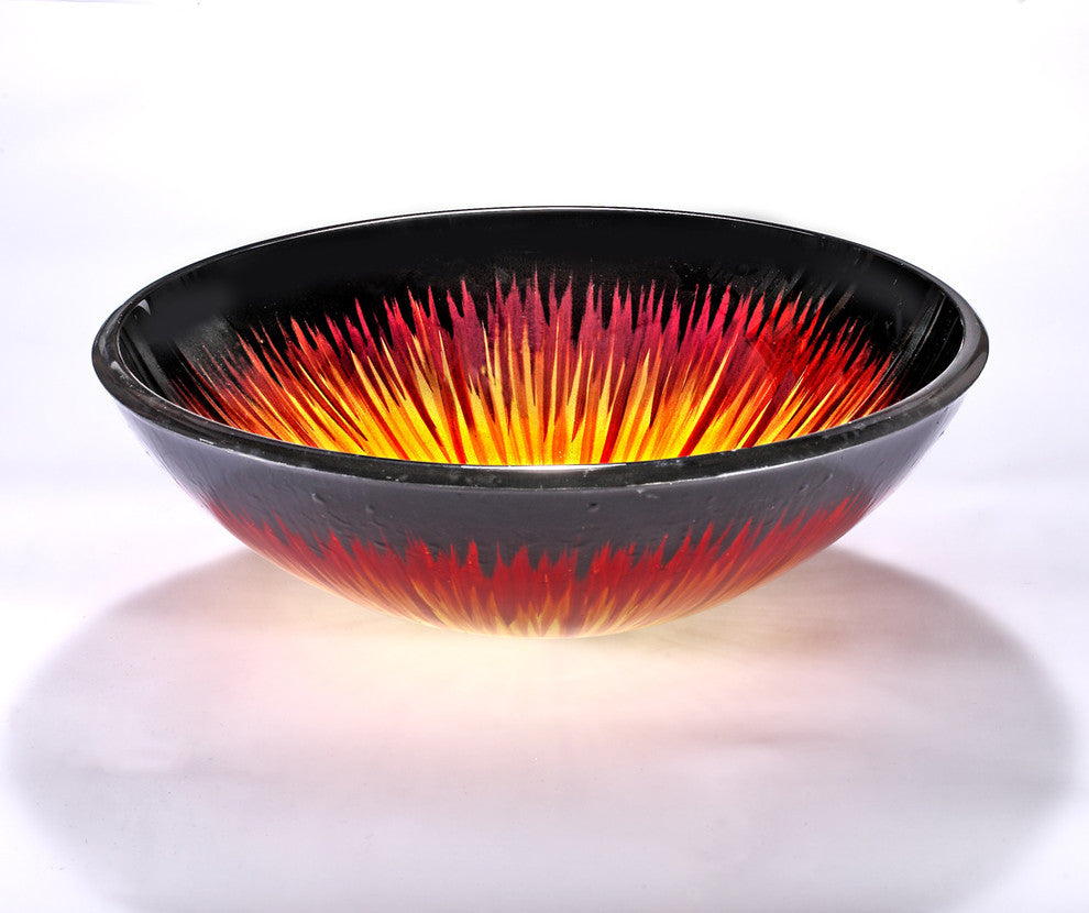 Eclectic Style Glass Vessel Sink