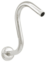 8" S-Shaped Shower Arm And Flange, Polished Nickel