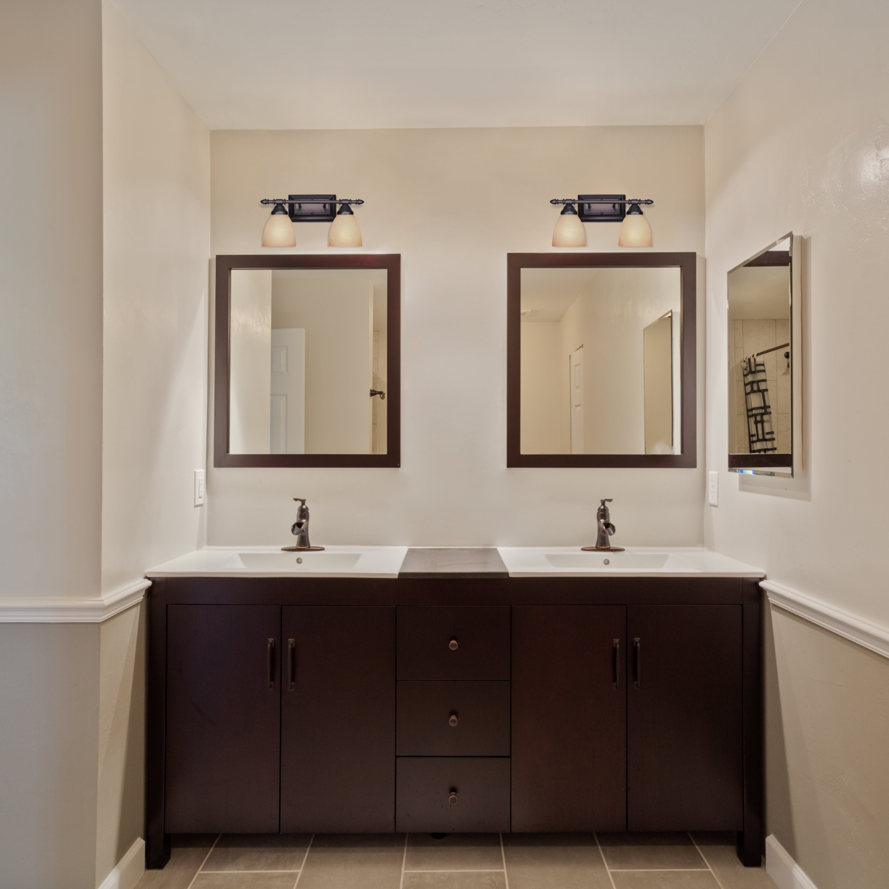 Apollo 2-Light Bath Bar, Oil Rubbed Bronze