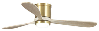 52-in Modern Flush Mounted Ceiling Fan with 3 Blades-in Sand Copper