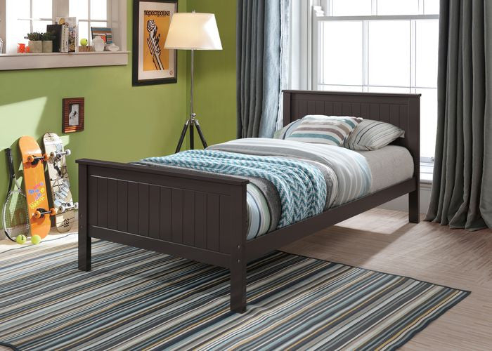 Miriam Panel Platform Bed, Brown