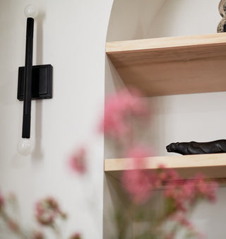 Odensa 2 Light Wall Sconce, Champagne Bronze, Black