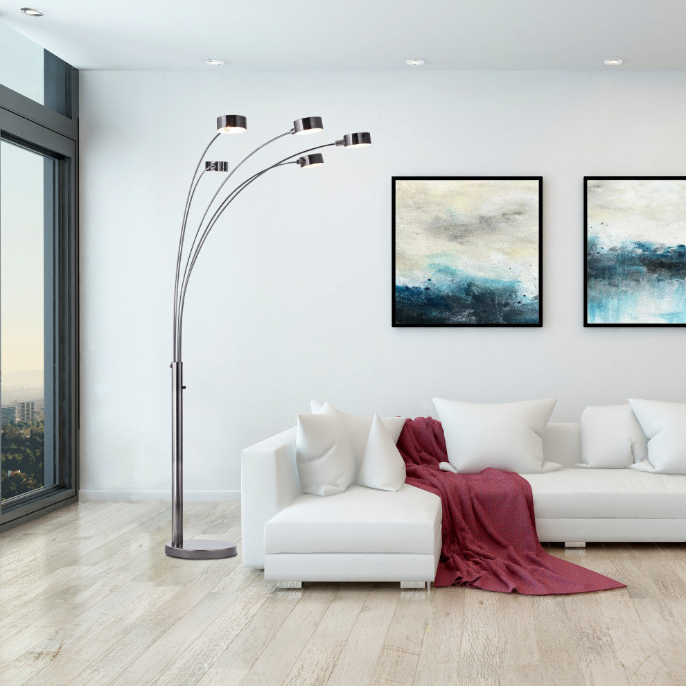 Micah Plus 88" LED Arc Floor Lamp With Dimmer