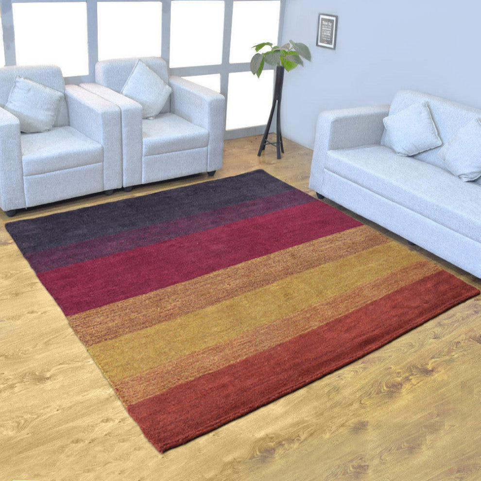 HAND KNOTTED LOOM SILK ECO-FRIENDLY RUGS-10'x10',Square,Multicolor,Contemporary