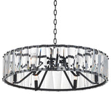 Maxim 21866 Odeon 6 Light 27"W Crystal Drum Chandelier - Black
