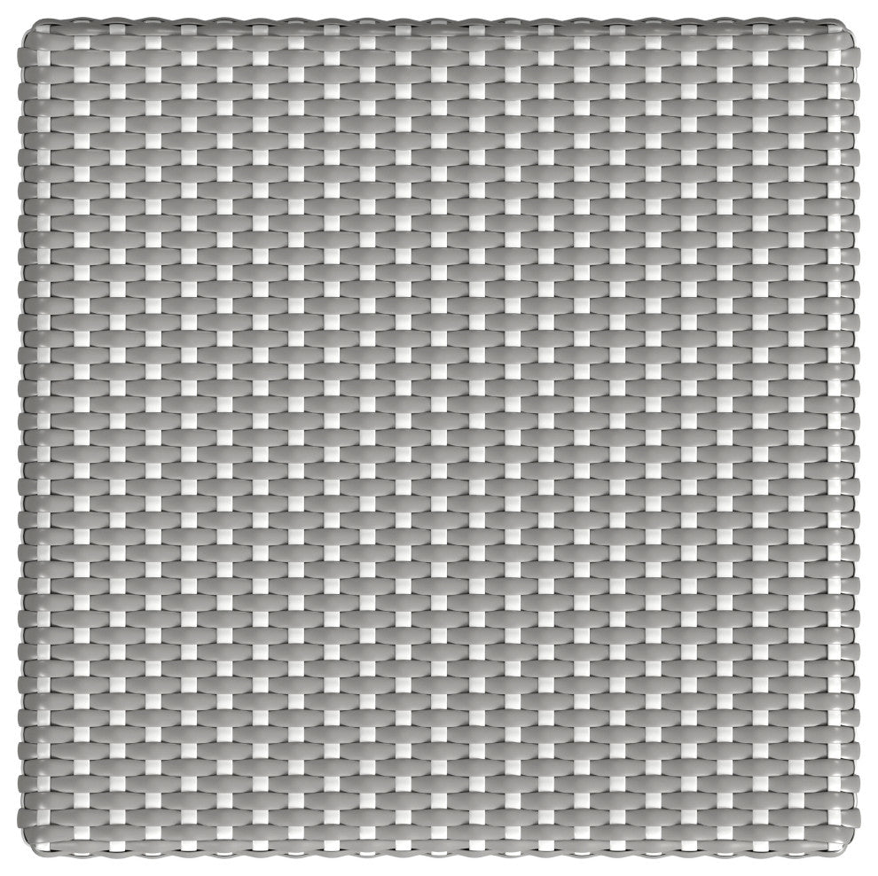 Riviera Square 24"H Rattan Counter Stool, Gray and White