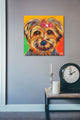 Sweet Yorkie I' by Carolee Vitaletti Giclee Canvas Wall Art, 18"x18"