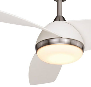 Odell 52-in. Ceiling Fan Brushed Nickel and Matte White