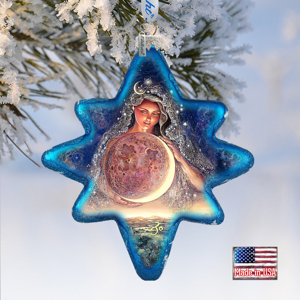 Moon Goddess Glass Ornament