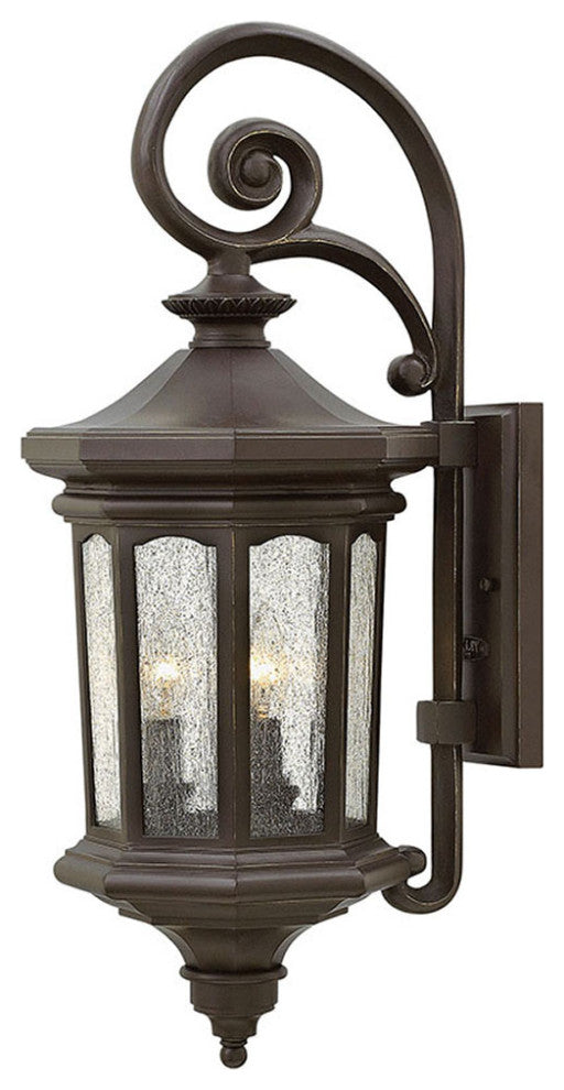 Hinkley Raley Large Wall Mount Lantern, Oil Rubbed Bronze