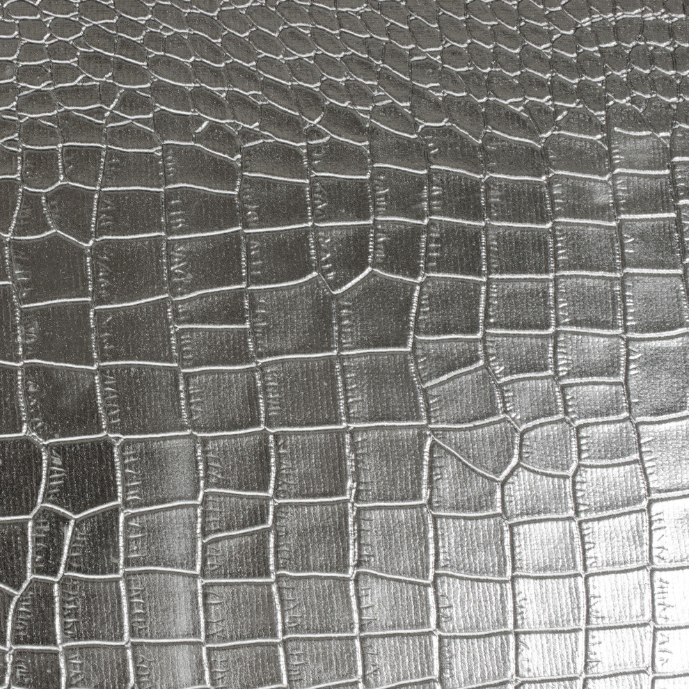 Faux Leather Silver Crocodile Trunk