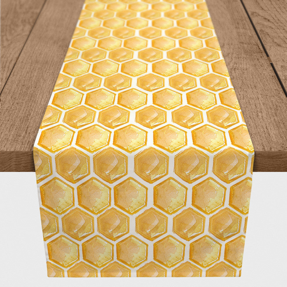 Painted Honeycomb 16x90 Cotton Twill Runner
