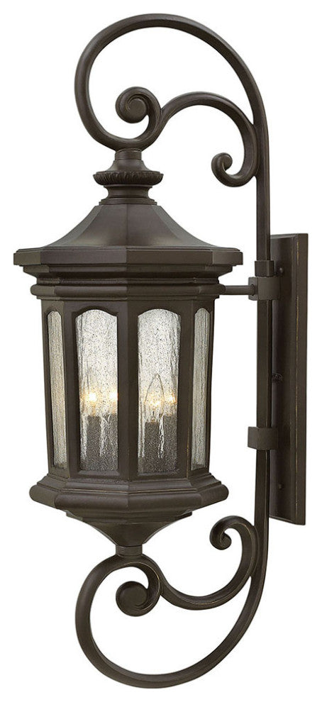 Hinkley Raley Extra Large Wall Mount Lantern, Oil Rubbed Bronze