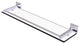 Montero 22" Glass Shelf with Gallery Rail, Satin Chrome