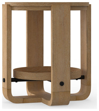 Round End Table With Shelf