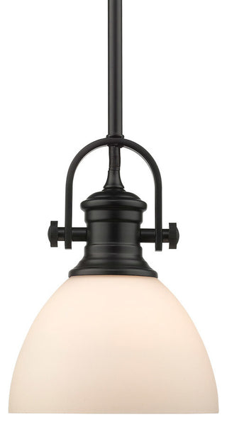 Golden Lighting 3118-M1L OP Hines 1 Light 6-7/8"W Pendant - Black
