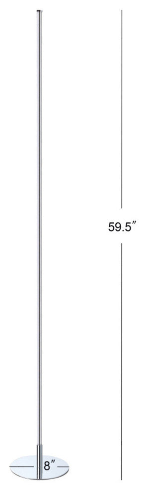 Iris 59.5" LED Integrated Floor Lamp, Chrome