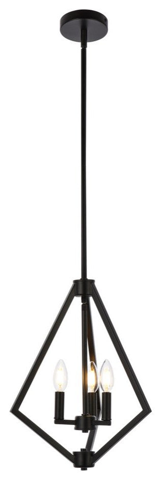 Isla 3-Light Pendant, Black
