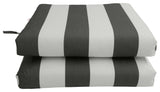 Sunbrella Designer Seat Cushions-Knife Edge 2 Pack, Cabana Classic