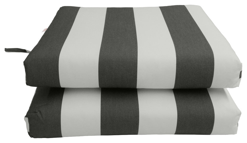 Sunbrella Designer Seat Cushions-Knife Edge 2 Pack, Cabana Classic