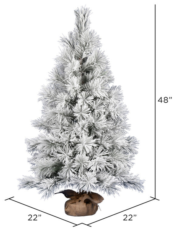 Vickerman D190840 48" Frosted Beckett Pine Artificial Christmas Tree, Unlit