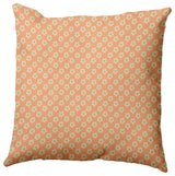 Flower Power Decorative Throw Pillow, Orange, 18"x18"