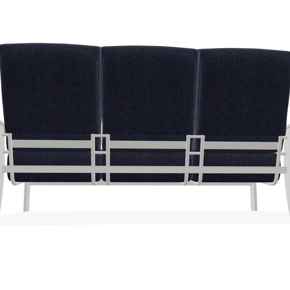 St. Catherine Deep Seat 3-Seat Outdoor Sofa, Indigo/Snow