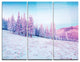 "Winter Sunrise in Mountains" Photo Metal Wall Art, 3 Panels, 36"x28"