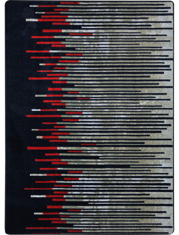 Nightlife 7'8" X 10'9" Area Rug, Color Garnet