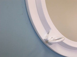 Porthole Mirror Gloss, White Finish, 24''