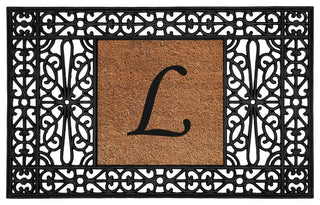 Calloway Mills Duchess Monogram Doormat 30"x48", Letter L