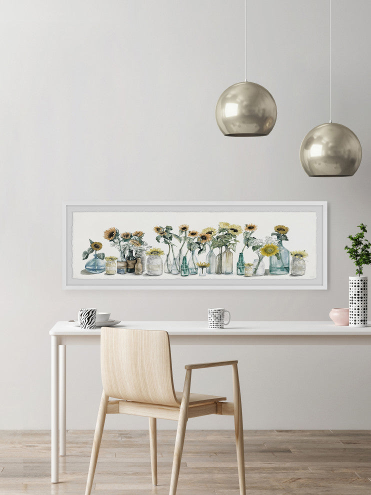 "Sunflower Centerpiece IV" Framed Painting Print