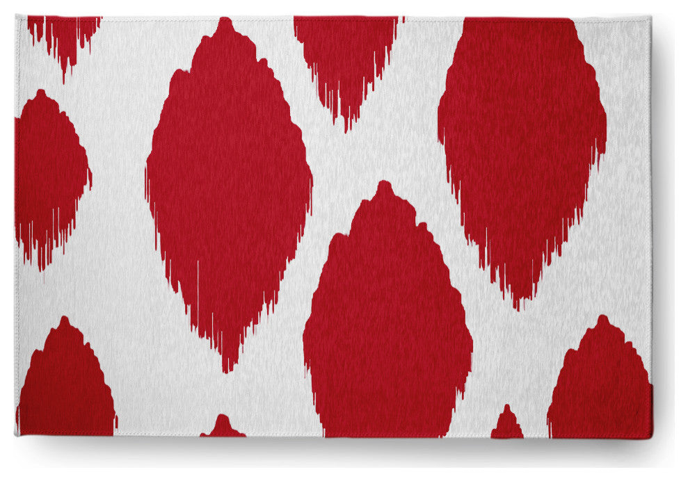 Web of Ikat Soft Chenille Area Rug, Red, 2'x3'
