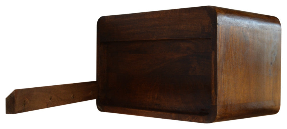 Chestnut Curve Floating Nightsand