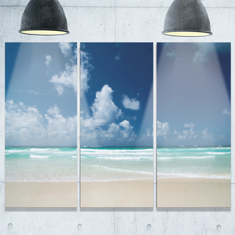 "Bright Blue Sky on Winter Day" Metal Wall Art, 3 Panels, 36"x28"