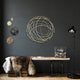 Denine Large Gold Abstract Round Wall Art