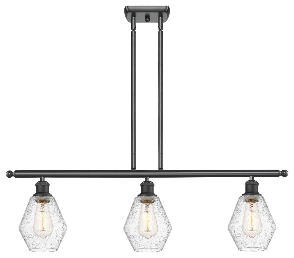 Innovations 516-3I-BK-G654-6 3-Light Island Light, Matte Black