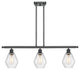 Innovations 516-3I-BK-G654-6 3-Light Island Light, Matte Black