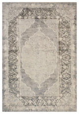 Gray Distressed Bohemian Moderno Medallion Rug, 5' 3 X 7' 6