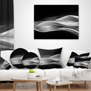 Glittering Silver Pattern Abstract Throw Pillow, 16"x16"