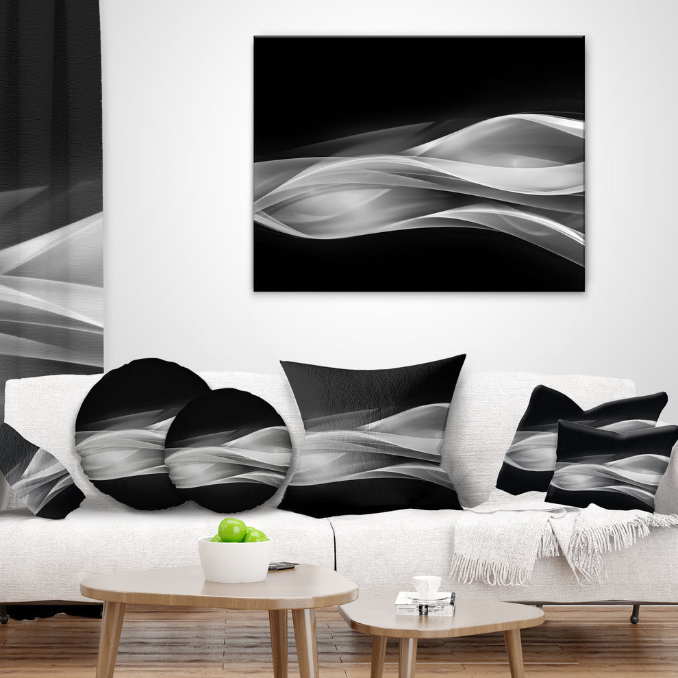 Glittering Silver Pattern Abstract Throw Pillow, 16"x16"