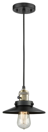Innovations 201CSW-BAB-M6-LED 1 Light Pendant, Switch, Black Antique Brass