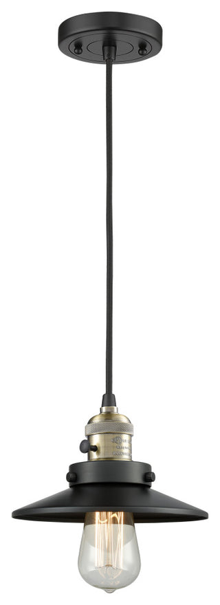 Innovations 201CSW-BAB-M6-LED 1 Light Pendant, Switch, Black Antique Brass